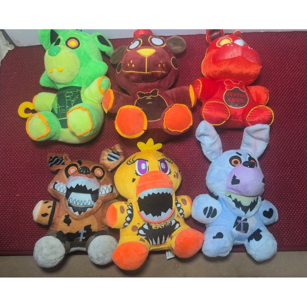 Five Nights At Freddy's Plush Lot Of Six Twisted Ones Special Delivery